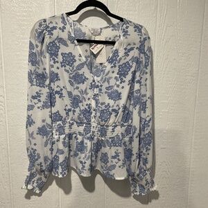 NEW EMPIRE WAIST TOP ( SIENNA SKY ) X-LARGE